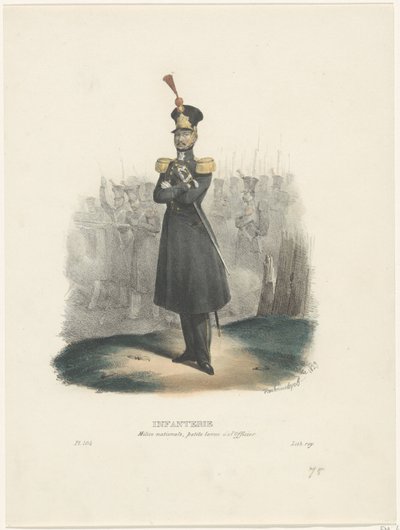 Officer of the National Militia, 1829 by Jean Louis Van Hemelryck
