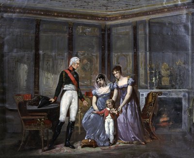 The Empress Josephine Presenting Her Daughter, Hortense and Grandson, Louis-Napoléon to Tsar Alexander by Jean Louis Victor Viger du Vigneau