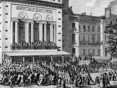 French Revolution: The Revolutionary People Closing the Paris Opera by Jean Louis the Younger Prieur