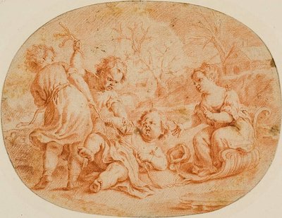 Allegorical Scene with Children Quarreling by Jean Marc Nattier