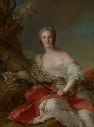 Portrait of Madame Bonnier de la Mosson as Diana by Jean Marc Nattier