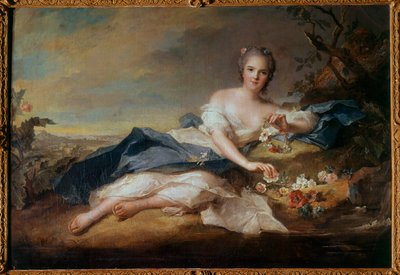 Portrait of Madame Henriette of France (1727-1752) in Flore, daughter of Louis XV by Jean Marc Nattier (1742) by Jean Marc Nattier