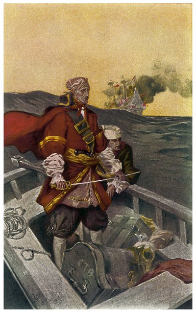 Portrait of the Welsh pirate and buccaneer Henry Morgan (1635-1688) Illustration by J N Marchand from 