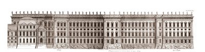 The Louvre in Paris, Project of Gian Lorenzo Bernini: Elevation of the Main Facade Facing the Seine - From 