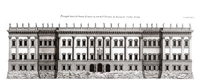 The Louvre in Paris, Project of Gian Lorenzo Bernini: Elevation of the Main Facade Facing Saint-Germain l