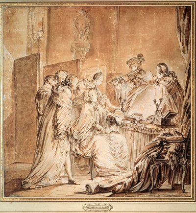 Before the Fancy Dress Ball by Jean Michel the Younger Moreau