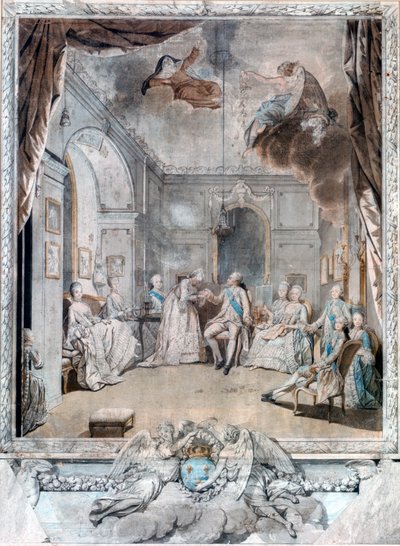 Mme Louise Saying Good-bye to her Son by Jean Michel the Younger Moreau