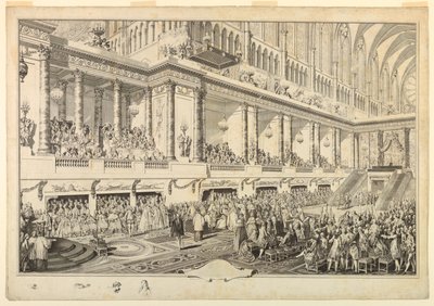 Louis XVI of France Taking the Oath at His Coronation by Jean Michel Moreau le Jeune