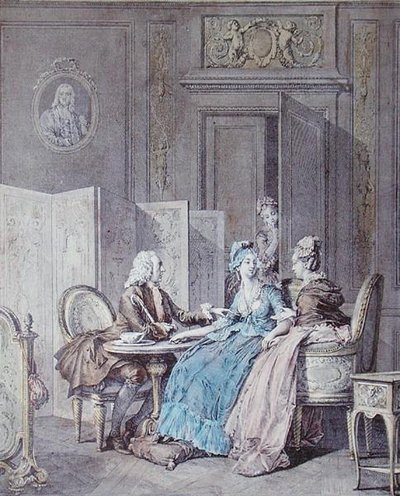 The Declaration of Pregnancy, 2nd Half 18th Century, Engraved by Pietro Antonio Martini (1739-97) by Jean Michel the Younger (after) Moreau