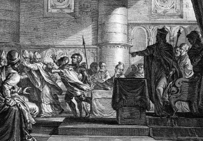 Clergy between clergy and nobility gathered in Parliament in Epernay (Marne) by Charles the Bald (846) by Jean Michel the Younger Moreau