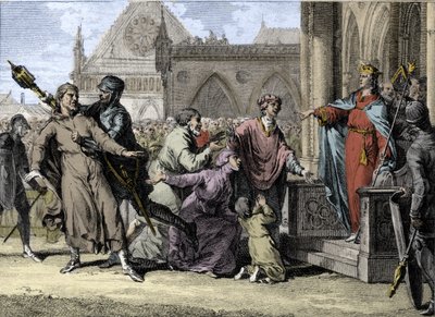 Dagobert I Tries to Assert Royal Authority in Burgundy by Jean Michel the Younger Moreau