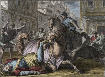Death of Philippe of France (1116-1131), Paris by Jean Michel the Younger Moreau