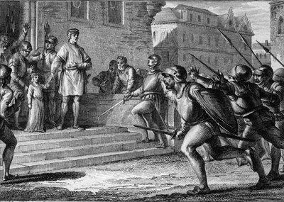 Popular revolt in Rouen, Normandy, 943: Louis IV d