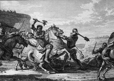 Siege of Paris by the Armee of Othon II, 978: a German knight (the Emperor