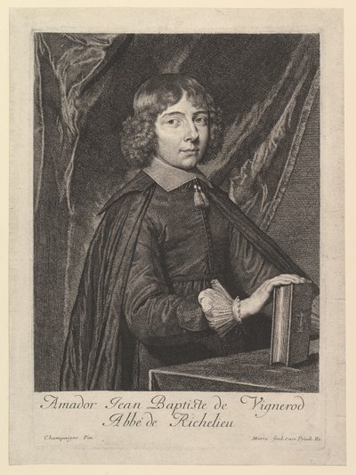 Amador Jean-Baptiste de Vignerod, Abbe de Richelieu by Jean Morin
