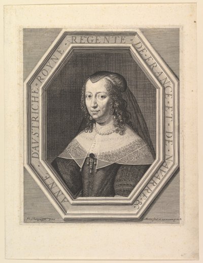 Anne of Austria, Queen of France, in Mourning by Jean Morin
