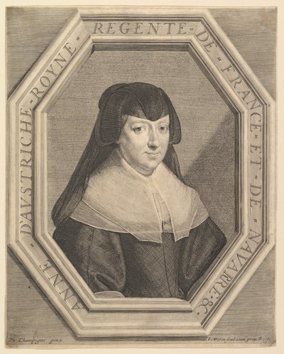 Anne of Austria, Queen of France, in Mourning Dress by Jean Morin