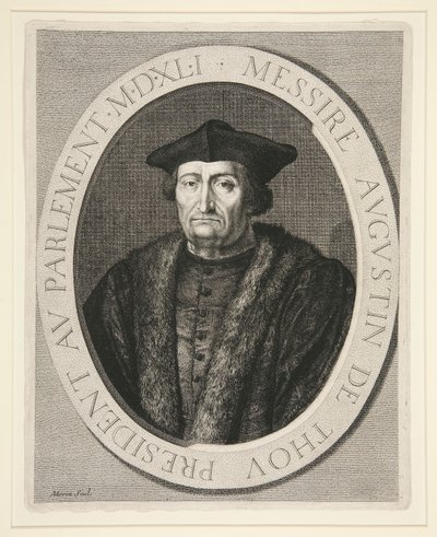 Augustin de Thou, President of the Parliament of Paris from 1535 to 1544 by Jean Morin