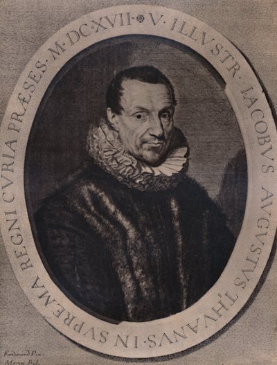 Jacques Auguste de Thou, French Historian and Book Collector, 17th Century by Jean Morin