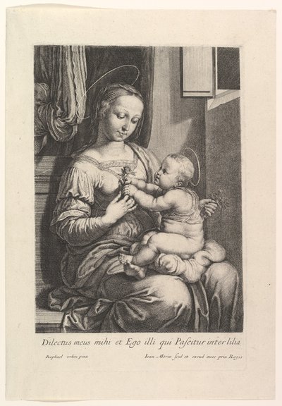 The Virgin and Child with a Rose by Jean Morin