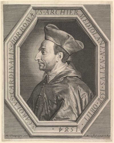 Saint Charles Borromeo, Cardinal and Archbishop of Milan by Jean Morin