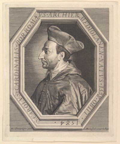 Saint Charles Borromeo, Cardinal and Archbishop of Milan by Jean Morin
