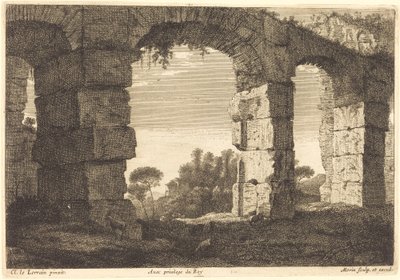 Ruins of an Aqueduct by Jean Morin after Claude Lorrain