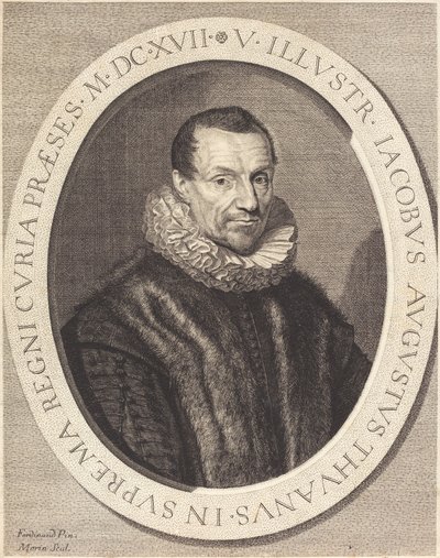 Jacques Auguste de Thou by Jean Morin after Louis Elle I