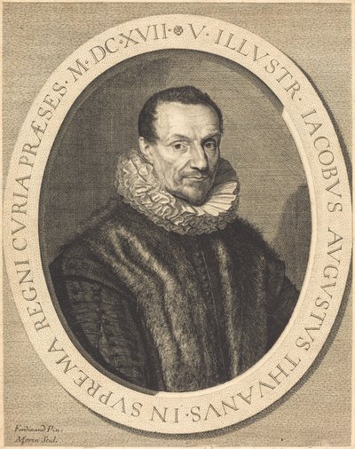 Jacques Auguste de Thou by Jean Morin after Louis Elle I