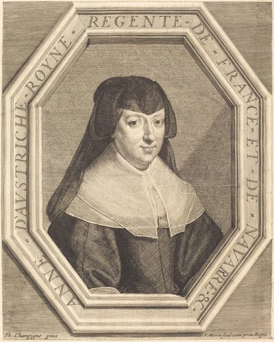 Anne of Austria by Jean Morin after Philippe de Champaigne