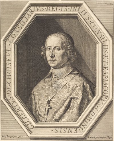 Gilbert de Choiseul du Plessis Praslin by Jean Morin after Philippe de Champaigne