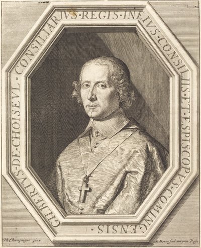 Gilbert de Choiseul du Plessis Praslin by Jean Morin after Philippe de Champaigne