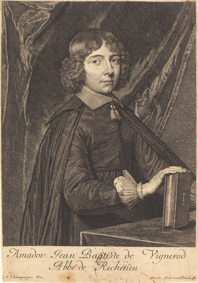 Jean Baptiste Amidor Vignerod by Jean Morin after Philippe de Champaigne