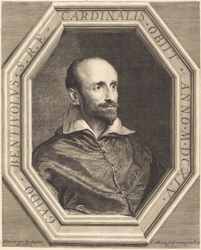 Cardinal Guido Bentivoglio by Jean Morin, after Sir Anthony van Dyck