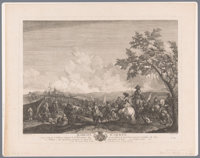 Soldiers and Commanders in a Military Camp by Jean Moyreau