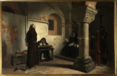 Bernard Delicieux before the Inquisition Tribunal, Oil on canvas by Jean Paul Laurens by Jean Paul Laurens