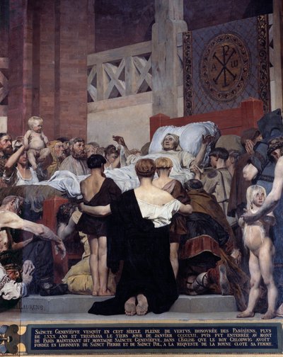 The Death of Saint Genevieve, Patron of the City of Paris by Jean Paul Laurens