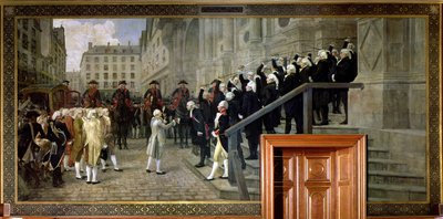 The Reception of Louis XVI at the Hotel de Ville by the Parisian Municipality in 1789 by Jean Paul Laurens