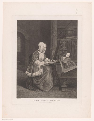 Interior with Drawing Woman by Jean Pelletier