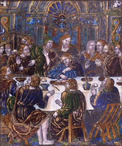Plaque with the Last Supper by Jean Penicaud I