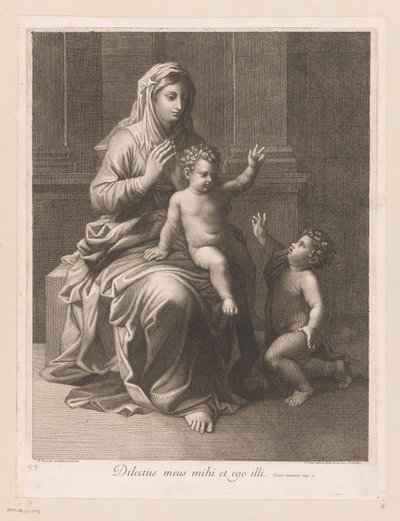 Mary with Child and John the Baptist by Jean Pesne