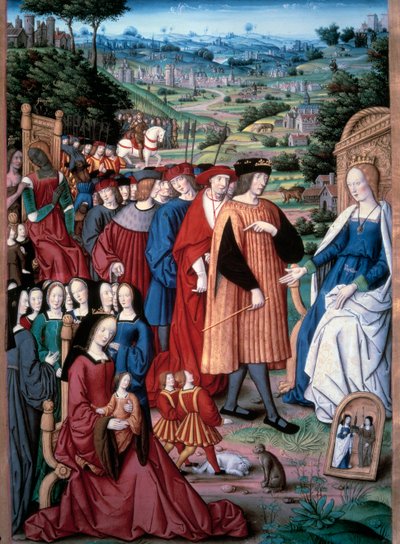 Allegory: Reason and Man. The King of France Louis XII Advances Towards the Reason that Designs His Wife Queen Anne of Brittany by Jean Pichore