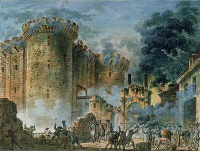 The Taking of the Bastille, 14th July 1789 by Jean Pierre Houel