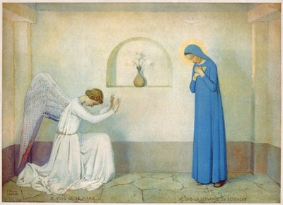 Annunciation to the Virgin (engraving) by Jean Pierre Laurens