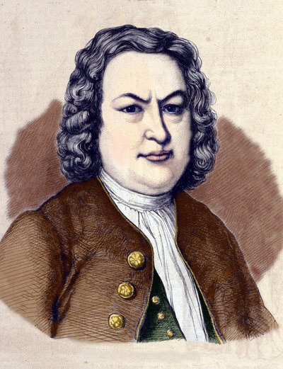 Portrait of Johann Sebastian Bach by Jean Pierre Laurens