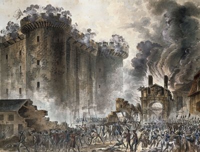 The Storming of the Bastille on 14 July 1789 by Jean Pierre Laurent Houel