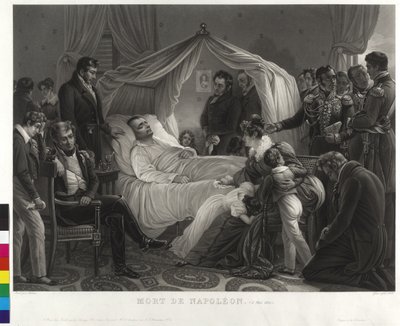 Surrounded by Abiders Napoleon I on the Deathbed by Jean Pierre Marie Jazet
