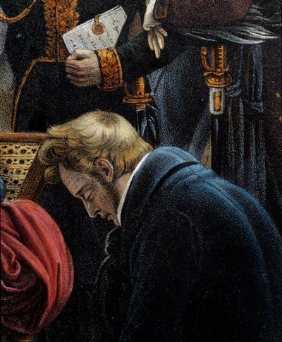 The Death of Napoleon, 1821 (detail) by Jean Pierre Marie Jazet