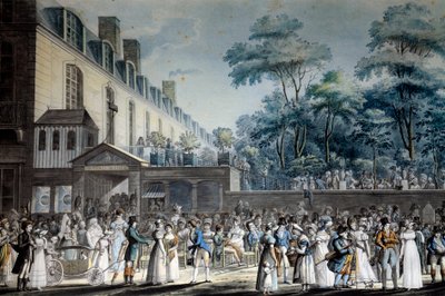View of Paris: The Promenade of the Turkish Garden by Jean Pierre Marie Jazet