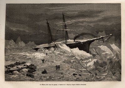 The German ship La Hansa caught in the ice by Jean Pierre Moynet